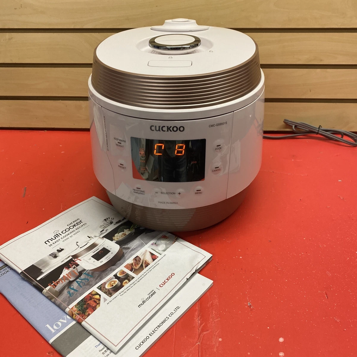 Cuckoo 5 Qt 8 in 1 Electric MultiPressure Cooker CMC QSB501S White