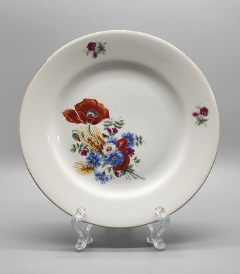 Kahla (GDR) 7.5   Wildflower W Red Blue Flowers Salad Plate Porcelain China