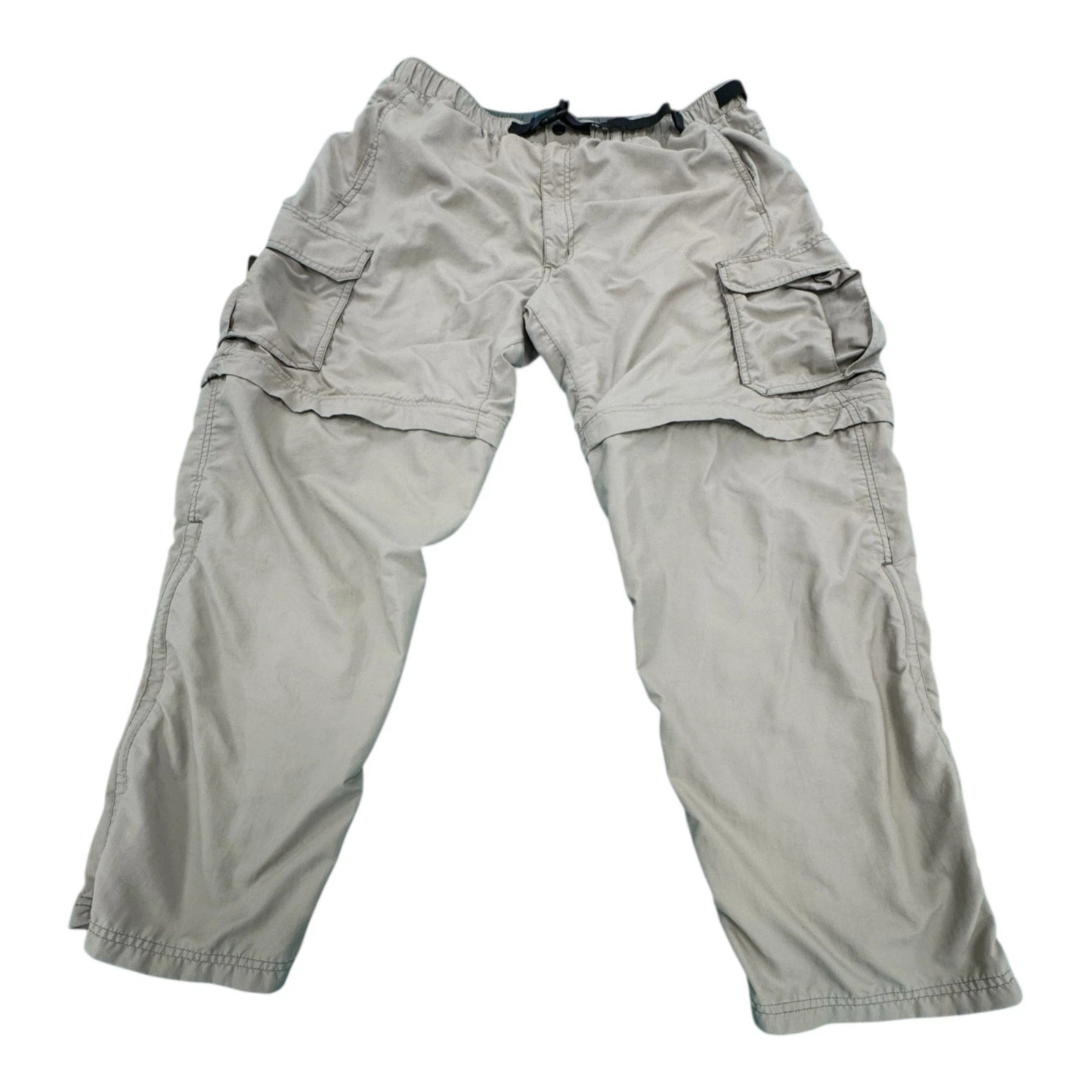 REI Men's Beige Convertible 6 Pocket Cargo Pants Size XL 30"Length Hike Gorpcore
