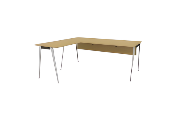 Moderner Eckschreibtisch Beige Luxus-BüRomöBel Holz ArbeitsplatzmöBel-image