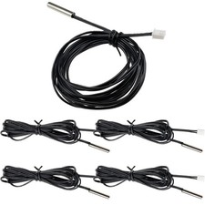 Waterproof NTC Temperature Sensor Probe 10K 2M Cable 5 Pack