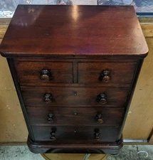 Antique Miniature 19th Century Wooden Apprentice Furniture Chest of Drawers 1890