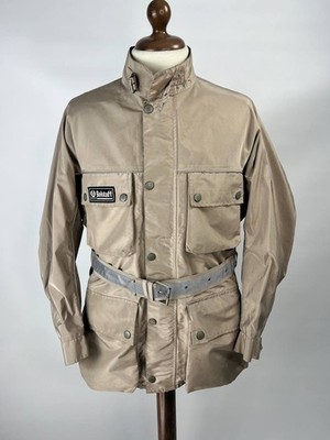 Vtg Belstaff Tourmaster 500 Professional Motorcycle Jacket Beige Men s Medium M