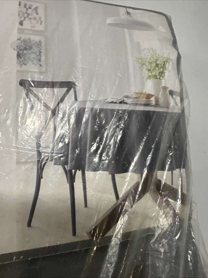 #A21 Threshold Round Tablecloth- Gray - Image 4 of 4