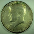 1967 P Kennedy Half Dollar 40% Silver 50c - VF Very Fine Circulated US Coin