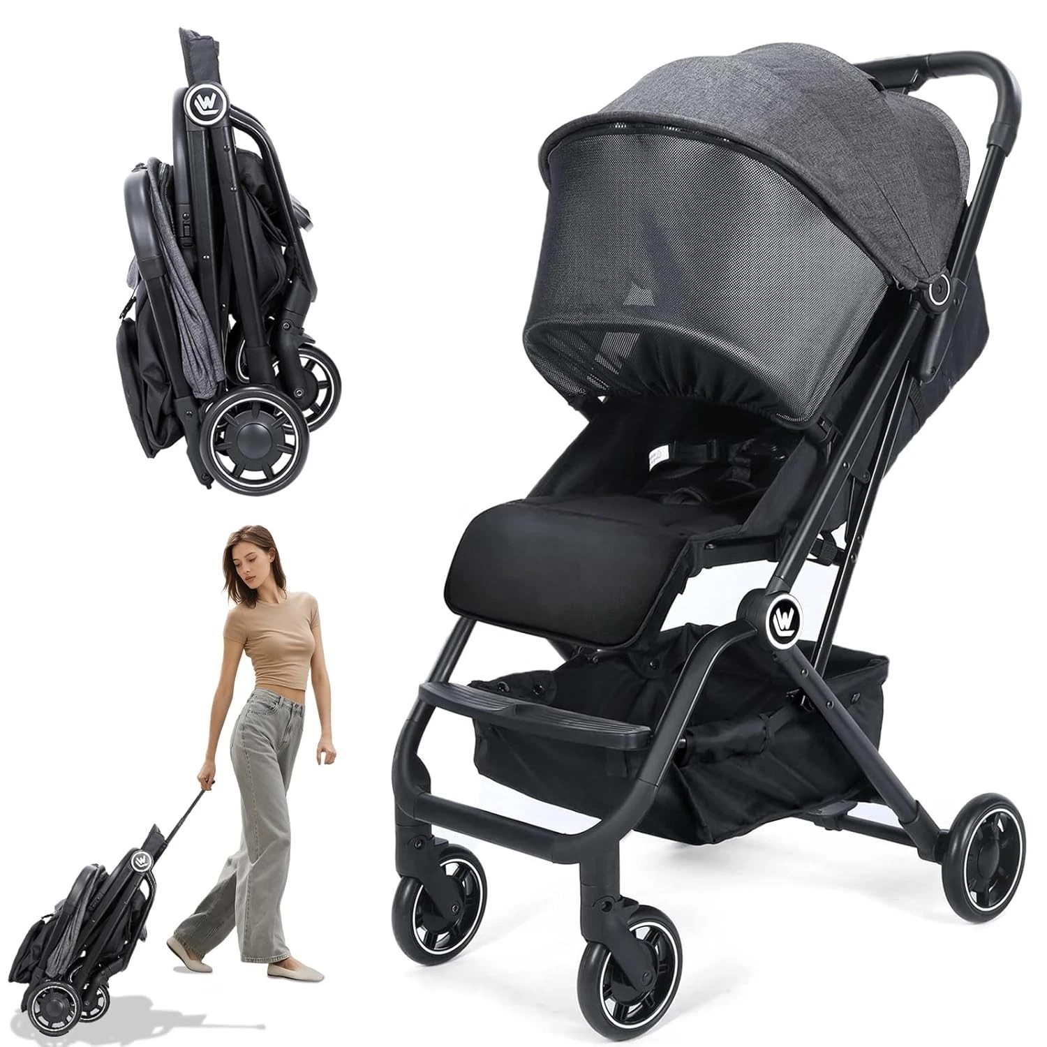 Lightweight Baby Stroller, Compact Travel Stroller with Sleep Shade
Opens in a new window or tab