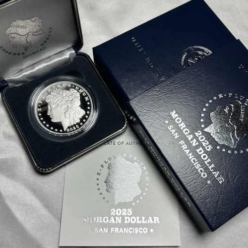 Morgan Silver Dollar 2025 S Proof Uncirculated .999 Silver $1 OGP & COA