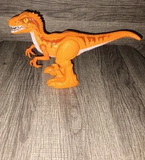 Zuru Robo Alive Dino Wars Raptor Dinosaur Light Up Run & Chomp Works Great