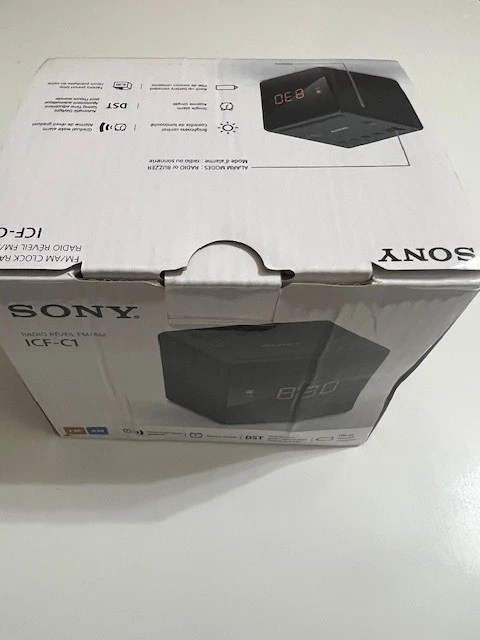 Sony ICF-C1 Alarm Clock Radio AM/FM Black Great Holiday Gift - New - Image 3 of 4