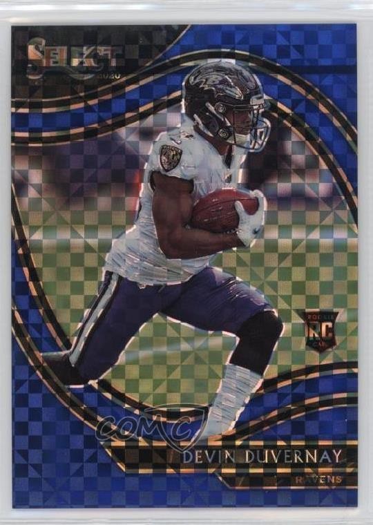 2020 Panini Select Field Level Blue Prizm 10/49 Devin Duvernay Rookie RC 2v7