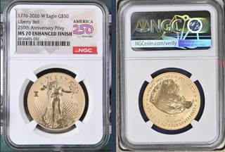 1776 2026 W $50 Uncirculated Gold Eagle 1oz MS70 NGC Enhanced Finish PRIVY