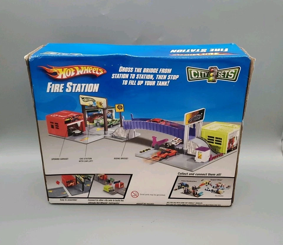 Hot Wheels City Sets FIRE STATION Vehicle Playset Connecting Mattel Sealed Box - Image 2 of 4