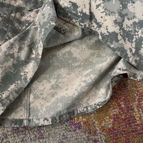 VTG Genuine US army field jacket BDU digital ACU camo shirts military Sz L - Picture 7 of 13