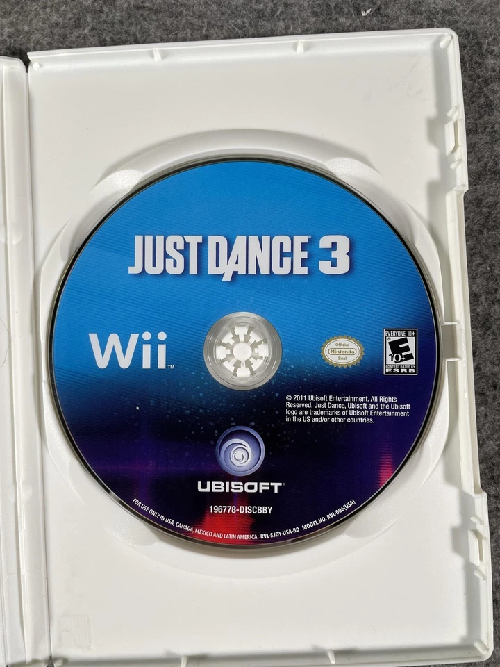 Just Dance 3 Nintendo Wii Video Game Best Buy Exclusive Ubisoft NTSC Case Disc - Image 4 of 4