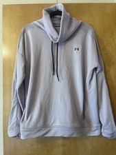 Under Armour Loose Fit Pullover Women s Size M Cowl Neck Sweatshirt Purple