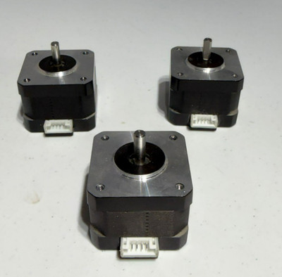 Lot of 3 NEMA 17 Stepper Motors - CNC Router Mill Laser 42mm Square