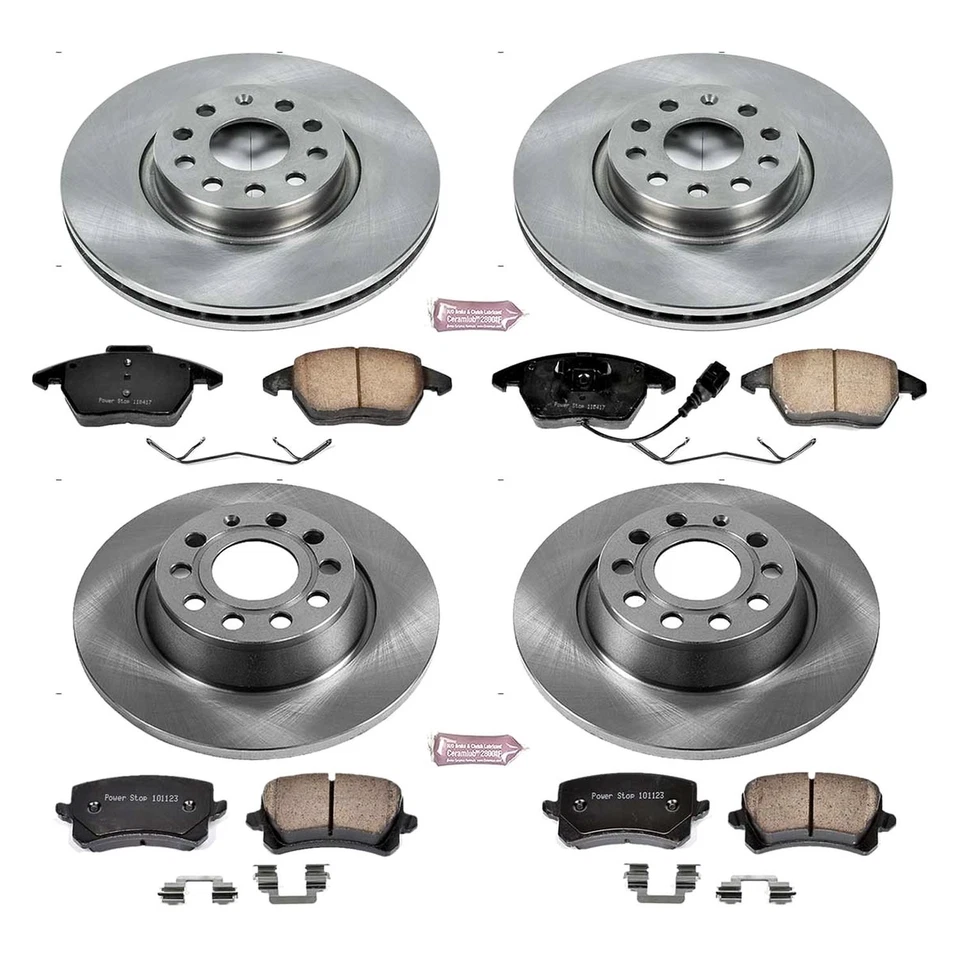 PowerStop KOE7836 Brake Kit For Volkswagen CC 2009-2017 Front Rear Foto 2 de 4
