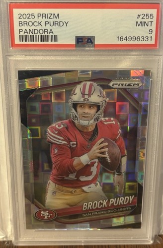 2025 Panini Prizm - Brock Purdy #255 Pandora Prizm /400 PSA 9