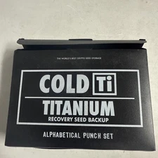 COLD Ti Titanium Bitcoin Recovery Seed Backup Alphabetical Punch Set Punchs Only