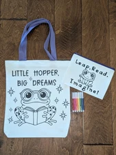 Little Hopper, Big Dreams – Kids DIY Canvas Tote Bag