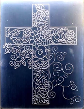 Flowers Cross Plastic Embossing Folders for Card Making Scrapbooking and Other P