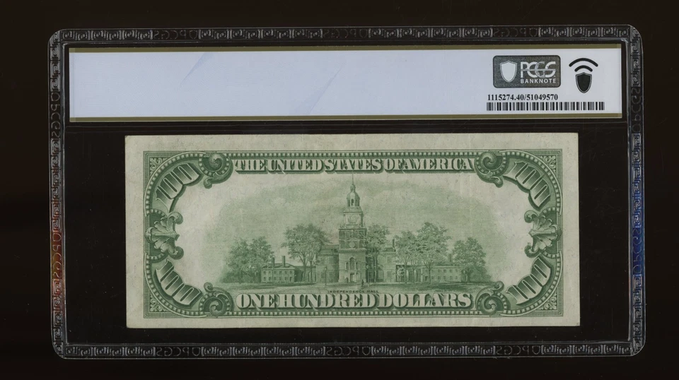 DBR 1928-A $100 DGS FRN Chicago Fr. 2151-Gdgs PCGS-B XF-40 PPQ Serial G00891941A - Image 2 of 2