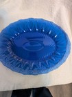 Vintage Avon Royal Sapphire Glass Oval Serving Platter 13.5" — photo 1