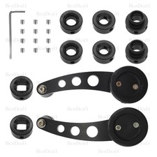 1 Set Window Cranks Car Window Handle Billet Aluminum Window Crank Handle Black