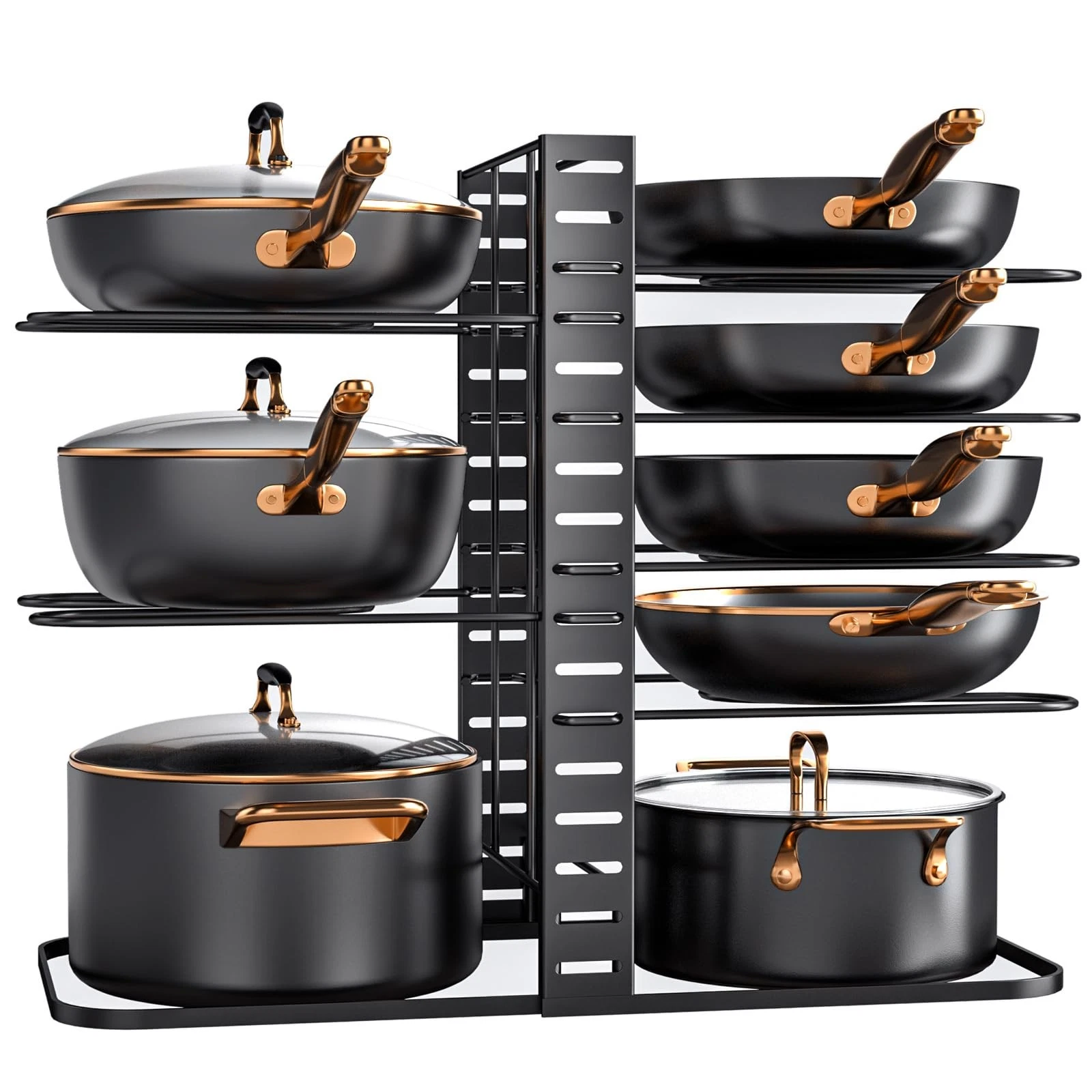 Pots and Pans Organizer Rack under Cabinet 14.55in Height, 8-Tiers Adjustable...
Opens in a new wind