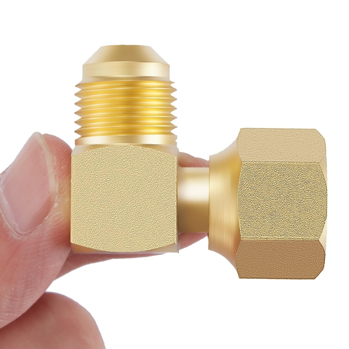 3/8" Flare Propane Gas 90° Elbow Connector Coupling Fitting