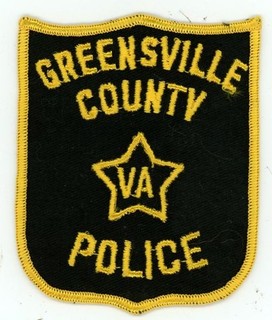 VIRGINIA VA GREENSVILLE COUNTY POLICE VERY OLD VINTAGE SHOULDER PATCH SHERIFF