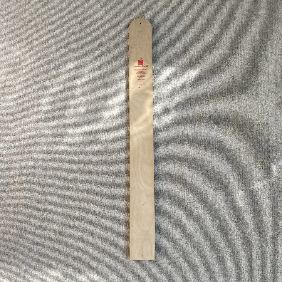 VINTAGE 80ER JAHRE HOLZ BÄR THEMA MESSSTAB HÖHTENTABELLE, MERTENSKUNST - Bild 4 von 4