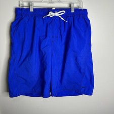 Men  s Vintage Nike Size Large Blue Lined Swim Trunks 9  Inseam