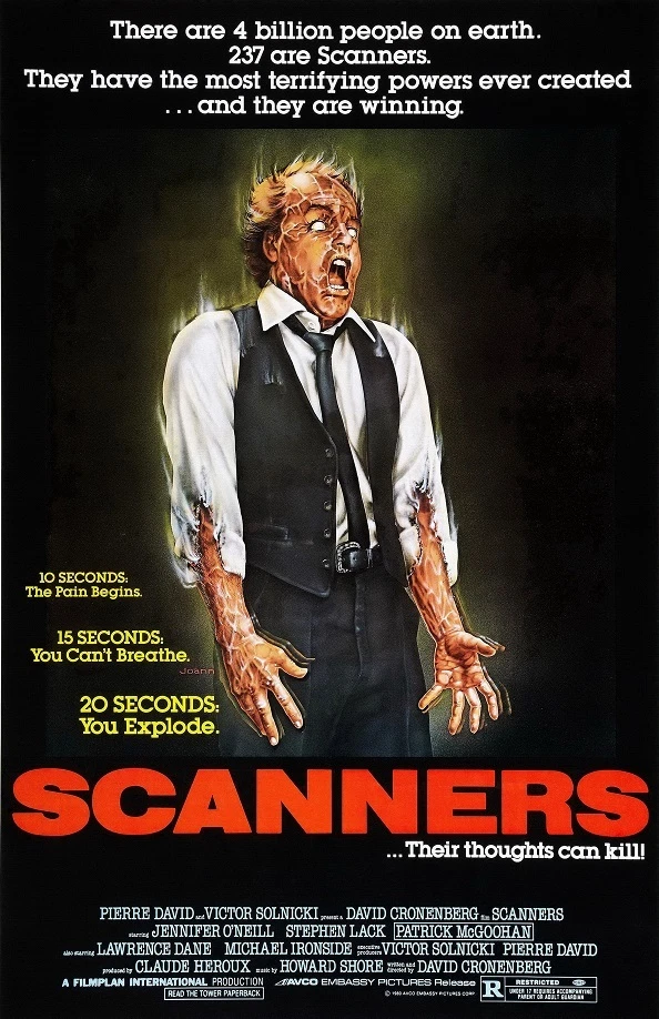 Scanners movie poster 11 x 17 inches - David Cronenberg poster, Horror
