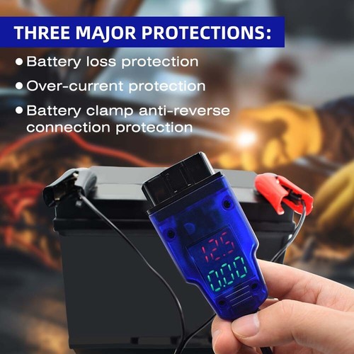 Fuente de alimentación de emergencia para ahorro de memoria de automóvil clip de batería OBD2 12 V apagado - Imagen 3 de 8
