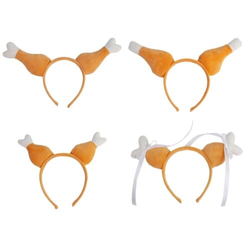 Funny Chicken Leg Hairhoop Costume Headdress Thanksgiving Headband Party Supply - Picture 1 of 12