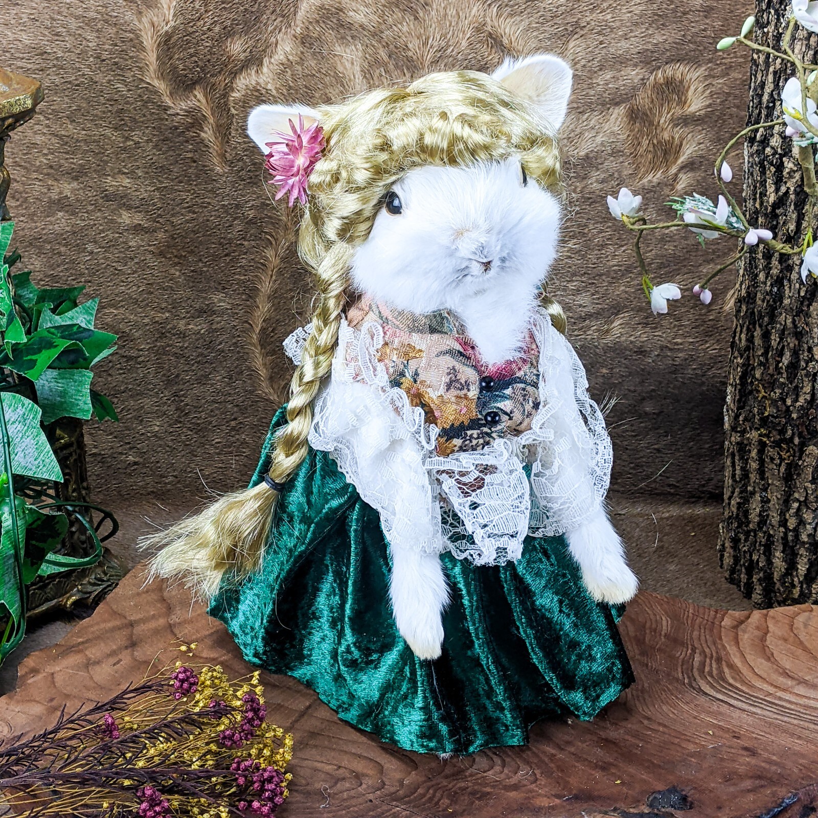 W200E Fancy Tea Party Bunny Rabbit Taxidermy Oddities Curiosities Cute ...