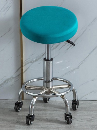 Round Chair Cover Bar Stool Cover Elastic Seat Covers Stretch Chair Slipcover UK - Picture 9 of 40