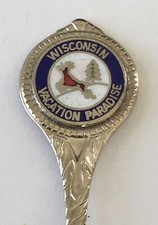 Wisconsin Vacation Paradise Vintage Souvenir Spoon Collectible