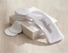 Neiman Marcus Boxed Skincare Headband + 10 Makeup Removal Cotton Cloths Pads NIB