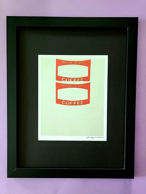 WARHOL、Coffee Label、希少画集画、新品額装付 Andy Warhol | Vintage 1984 