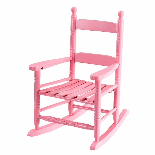 pink childrens rocking chair