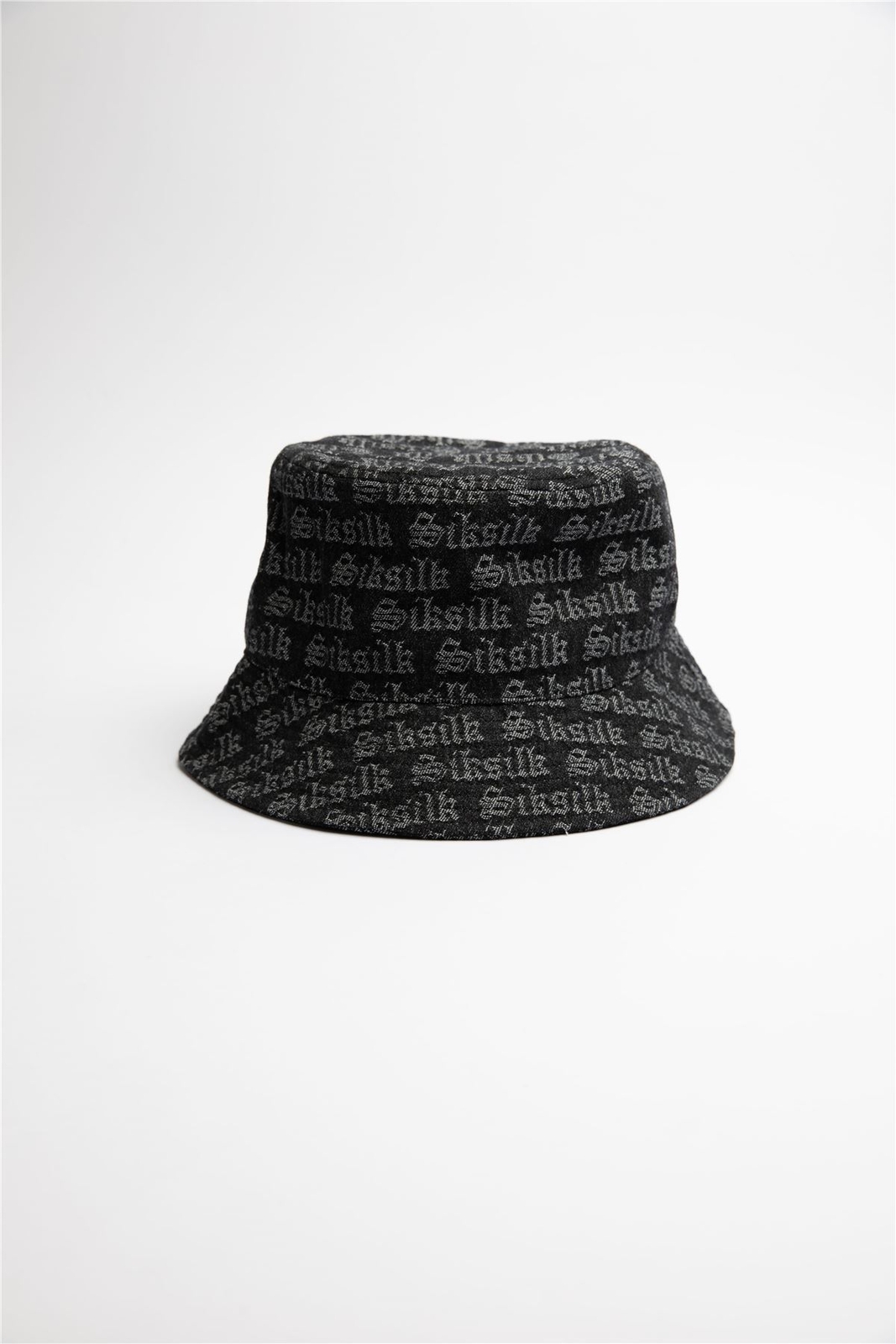 Аксессуары из шелкового жаккарда и джинсовой ткани Fischerhut in Schwarz