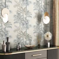 Vliestapete Dschungel Palmen Tropisch Vintage Stil Beige Grau 82455 (3,73€/1Qm)