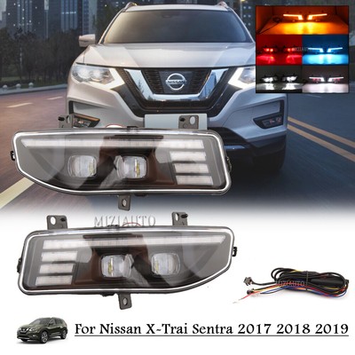 Led Daytime Running Light Drl Fog Light For Nissan X Trail Rogue 17 18 19 Ebay