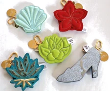 Bath & Body DISNEY Princess 5 Coin Purses MOANA TIANA ARIEL JASMINE CINDERELLA!