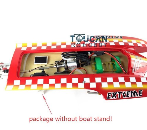 Electric Racing RC Boat RTR E22 Fiber 22.4" Glass Red W/ Motor Servo ESC Battery - Picture 4 of 5