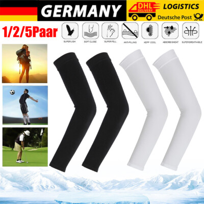 1-5Paar Ärmel UV Schutz Armlinge Sonnencreme Arm Sleeves Sportschutz Kompression