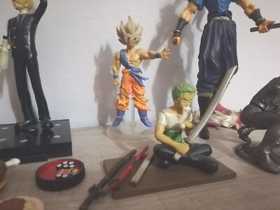 Lot De 5 Figurines Animé/manga - DBZ, Ghost In The Shell, Kenshin, One Piece - Occasion