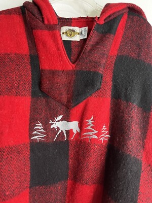 EARTH RAGZ Mens Boho Flannel Pullover Hoodie XXL Plaid Warm Winter 